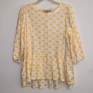 Polka dot peplum top